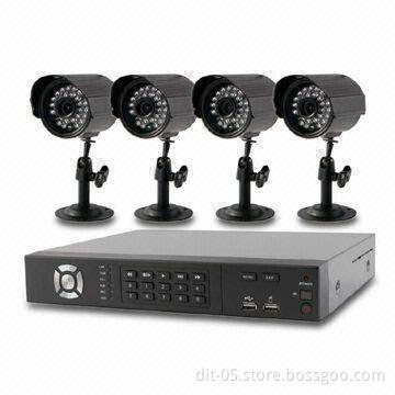 4 Channels H.264 DVR Motion Detection System, 3.5-inch SATA HDD and 25 to 50m Night Vision Range